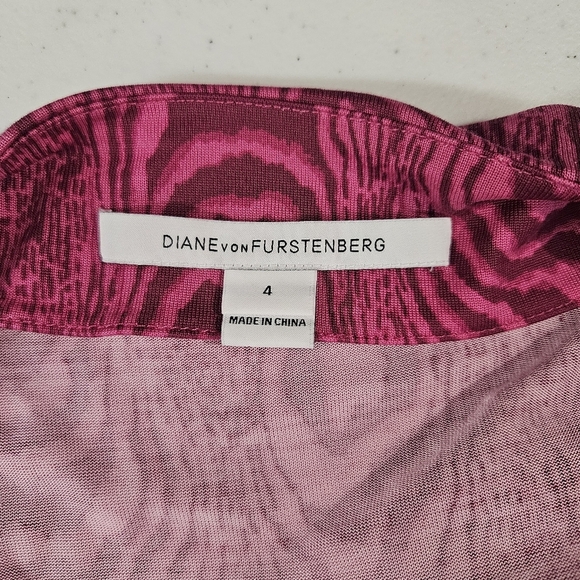 Diane Von Furstenberg New Julian Two Shadow Pink Silk Wrap Dress - Picture 9 of 13